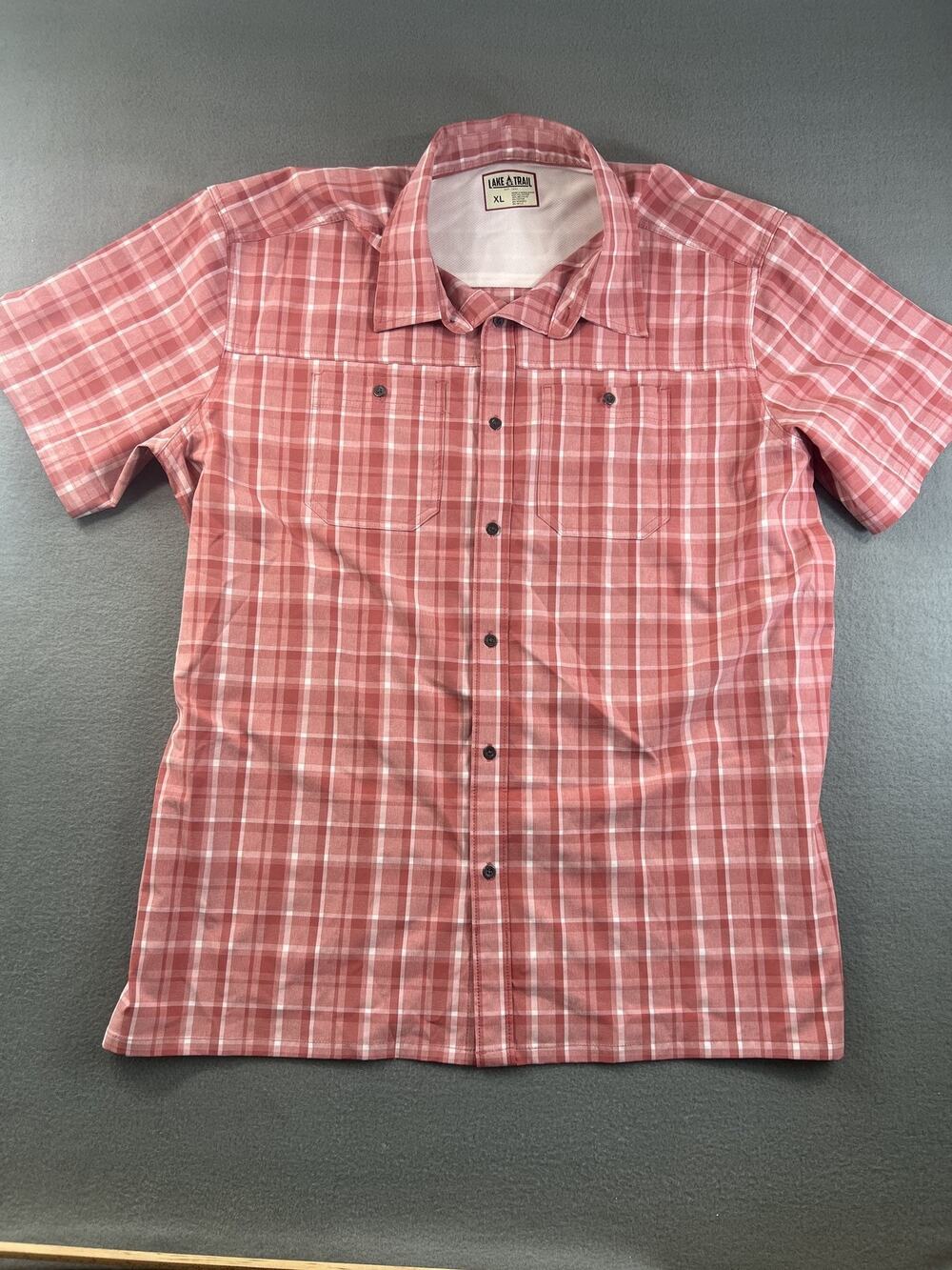 Lake & Trail Men's X-Large Plaid Button Shirt for Fishing and Hiking